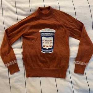 Rachel Antonoff Coffee Cup Sweater XS